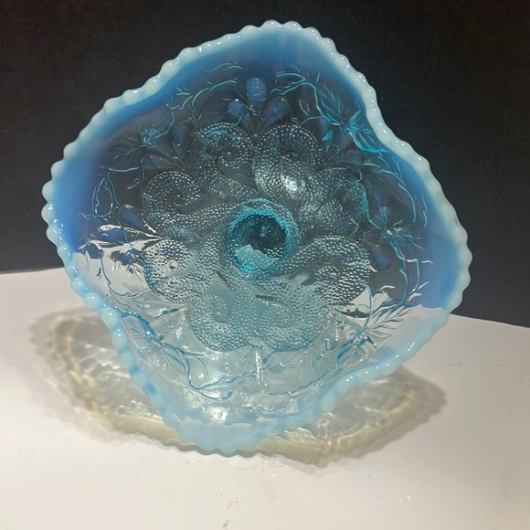 Antique Dugan Three Pattern Opalescent Dish - Picture 8 of 12